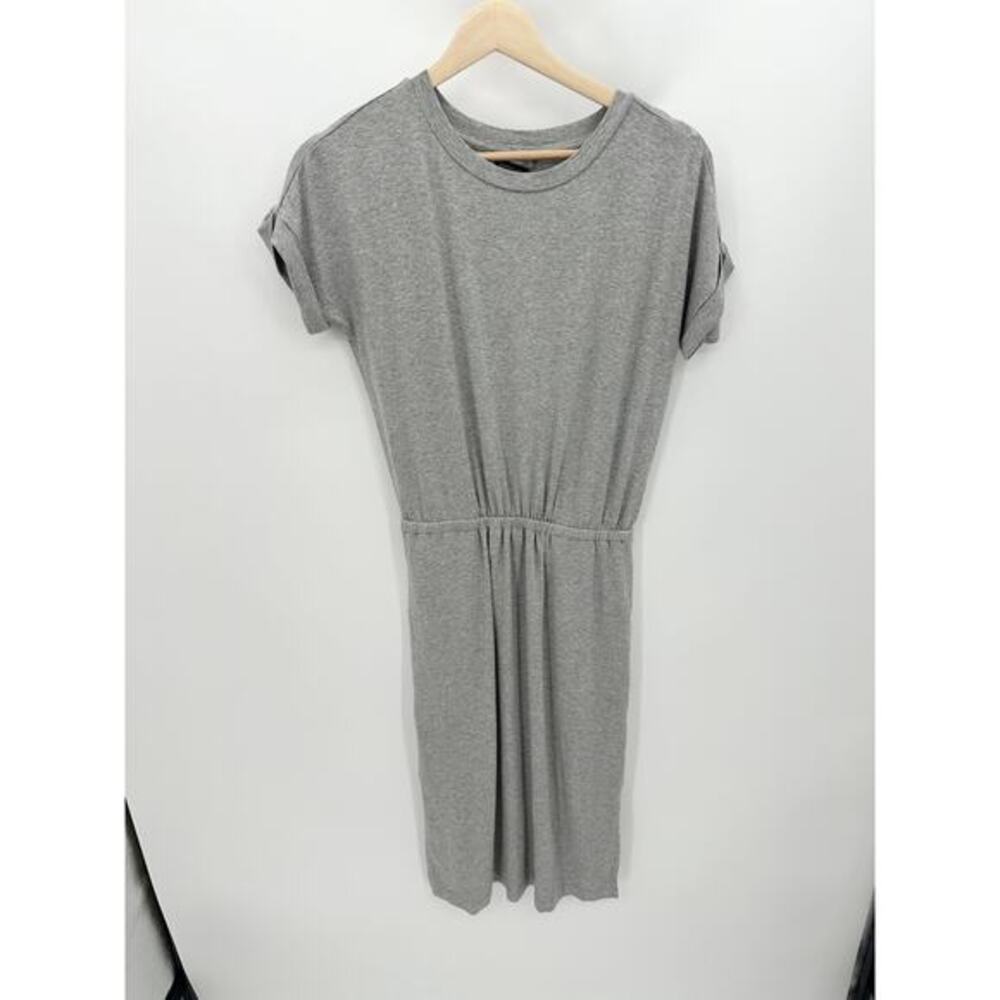 Banana Republic Factory Dress Women XS PETITE‎ NWT Grey Knit Midi T-Shirt
